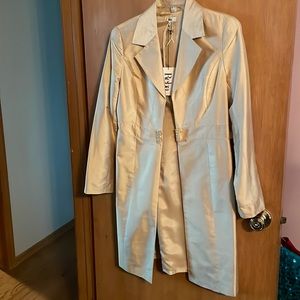 Gold long silk jacket-  Reba